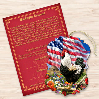 Morning in America Wooden Ornaments by Gelsinger - American Patriotic Decor - 8467104-DG