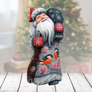 Red Robin Santa Hand-Painted WOODCARVED Masterpiece by G. DeBrekht - Wildlife Holiday Decor - 8215100 *** PRE-ORDER - Handmade Just for You! ***