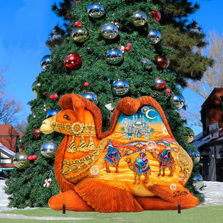 Three King Camel Nativity Outdoor Decor by G. DeBrekht - Nativity Holiday Decor - 8126519F