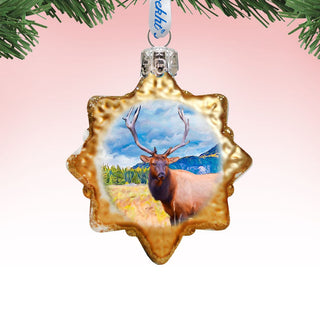 Elk Mercury Glass Ornament by G. DeBrekht - Wildlife Holiday Decor - 775487
