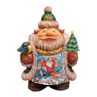 Airplane Santa Handcrafted Christmas Figurine - G. DeBrekht - Christmas Santa Snowman Decor - 533432