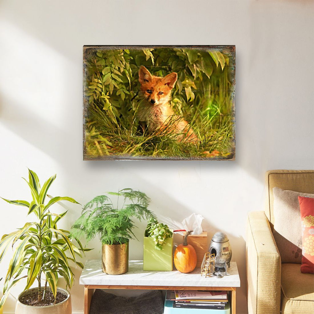 Fox Art Wooden Wall Art by Nature Wonders - Nature Wildlife Decor - 95294B