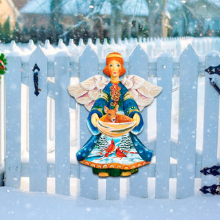 Guardian Angel Deer Nativity Door Decor by G. DeBrekht - Nativity Holiday Decor - 8152510H