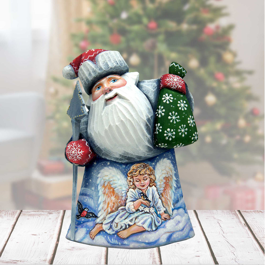 Little Angel Santa Hand-Painted WOODCARVED Masterpiece by G. DeBrekht - 821474 *** PRE-ORDER - Handmade Just for You! ***