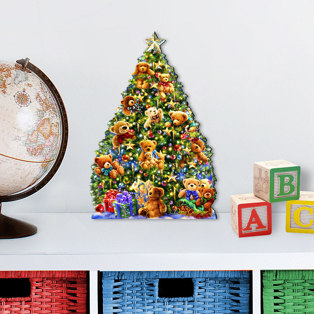 Teddy Bear Tree Holiday Door Decor by D. Gelsinger - Christmas Decor - 8461019H-1101