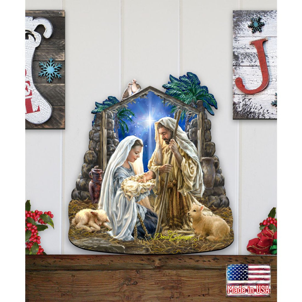 Glory to God Nativity Door Decor by D. Gelsinger - Nativity Holiday Decor - 8461010H-1722