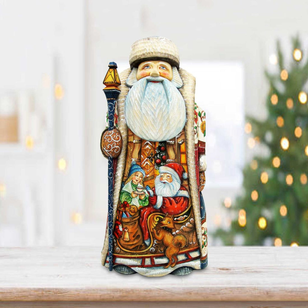 Arrival Santa Hand-Painted WOODCARVED Masterpiece by G. DeBrekht - Christmas Decor - 210115