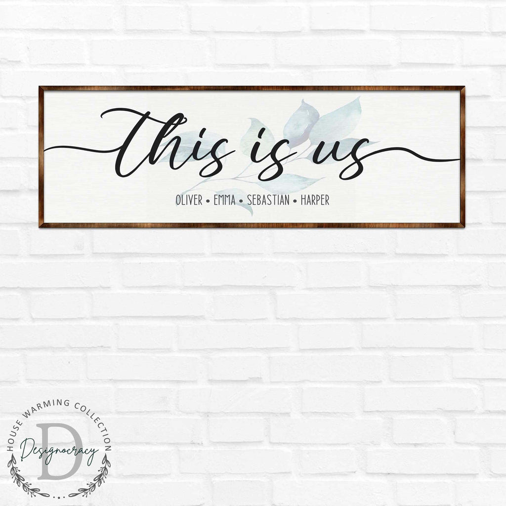 Personalized Family gift - This Is Us - Name sign - Wall Decor - Living room decor - Family Sign - Together they build - 310320