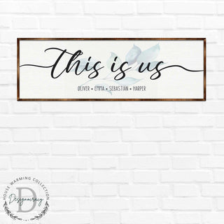 Personalized Family gift - This Is Us - Name sign - Wall Decor - Living room decor - Family Sign - Together they build - 310320