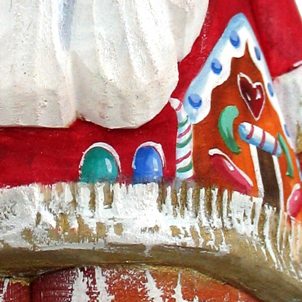 Santa Gnome Dwarf Hand-Painted WOODCARVED Masterpiece by G. DeBrekht - Christmas Decor - 820031 *** PRE-ORDER - Handmade Just for You! ***