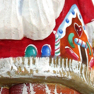 Santa Gnome Dwarf Hand-Painted WOODCARVED Masterpiece by G. DeBrekht - Christmas Decor - 820031 *** PRE-ORDER - Handmade Just for You! ***