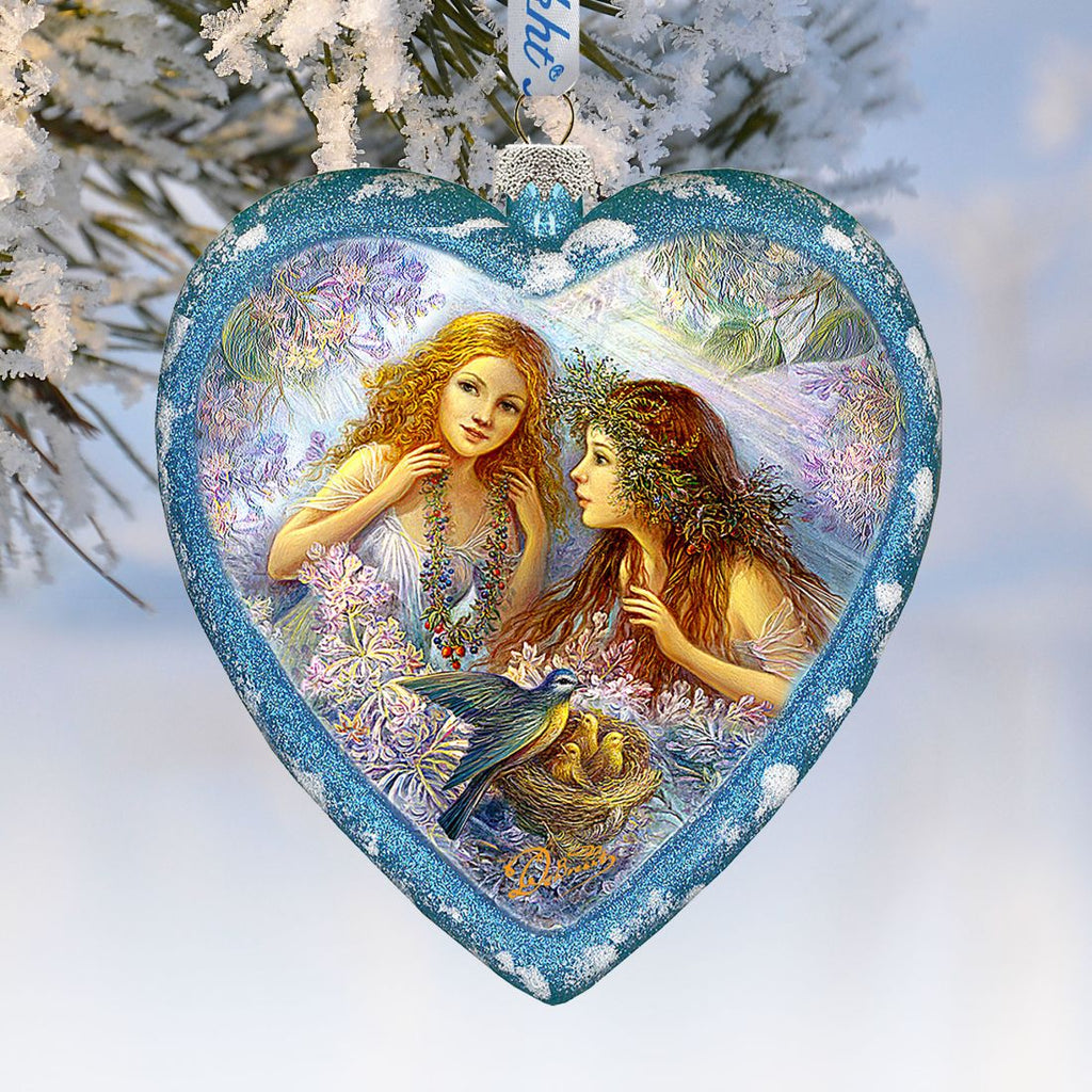 Garden Friendship Glass Ornament Limited Edition by Strelkina at G. DeBrekht - Christmas Decor - 738-091-ST