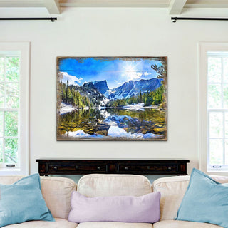 Forest Mountains Art Wooden Wall Art by Nature Wonders - Nature Wildlife Decor - 95237B