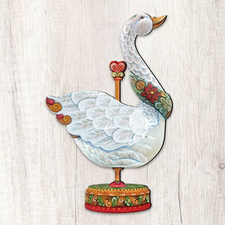 Carousel Goose Holiday Outdoor Decor Large Ornament by G. DeBrekht - Carousel Holiday Decor - 8114039M