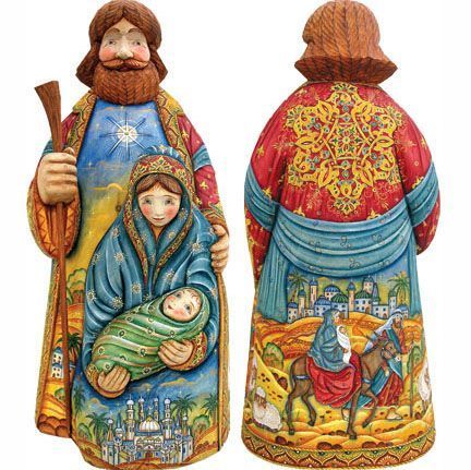 Nativity - The Holy Family WOODCARVED Figurine 265100 by G. DeBrekht - SPECIAL ORDER *** PRE-ORDER - Handmade Just for You! ***