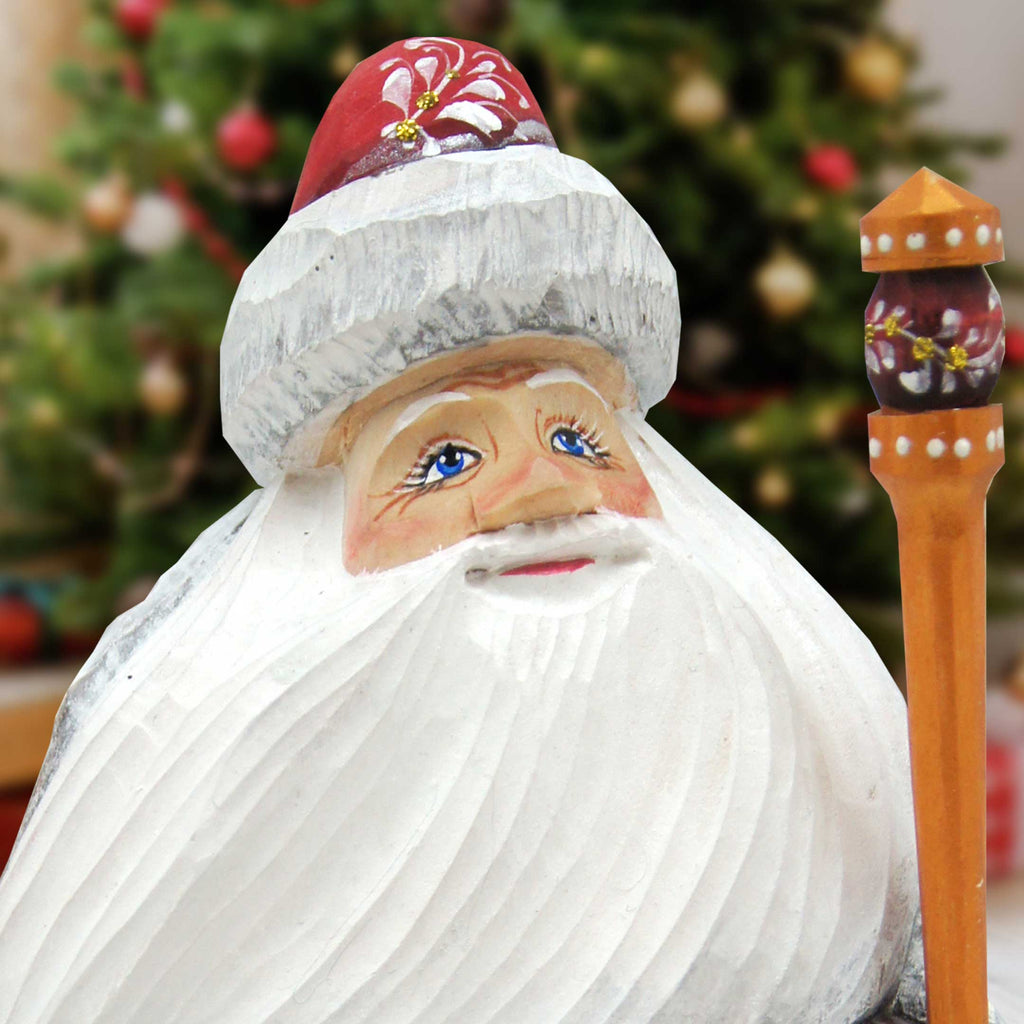 Cherished Moments Santa Hand-Painted WOODCARVED Figurine by G. DeBrekht - Nativity Holiday Decor - 8209020