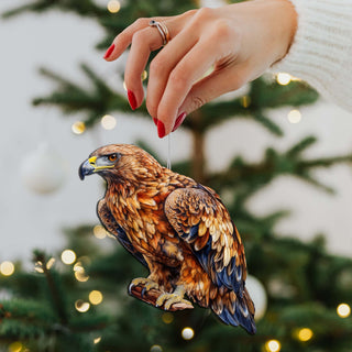 Alaskan Golden Eagle Wooden Ornaments by G.Debrekht - Wildlife Holiday Decor - 8710101-5