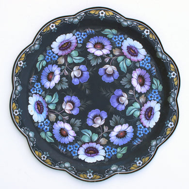 One-of-a-Kind Authentic Zhostovo Metal Tray Hand-Painted by Tatiana Sholokhova17 Functional Kitchenware Table and Unique Wall Decor