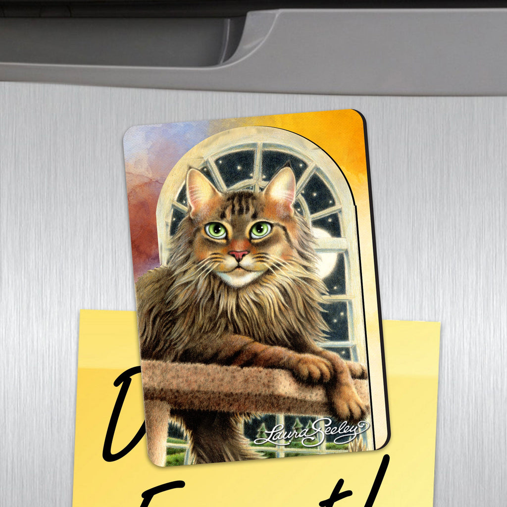 Stargazer Green Cat Shape Refrigerator Magnets by Laura Seeley Set of 3