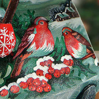 Red Cardinal Santa Hand-Painted WOODCARVED Masterpiece by G. DeBrekht - Wildlife Holiday Decor - 821365 *** PRE-ORDER - Handmade Just for You! ***