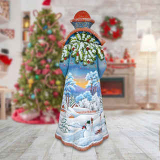 Giving Gifts Santa Extra-large Hand-Painted WOODCARVED Masterpiece by G. DeBrekht - Christmas Decor - L288012