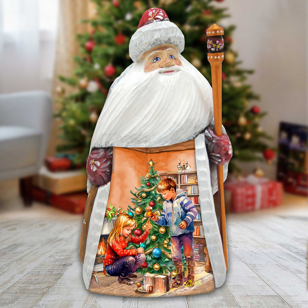 Cherished Moments Santa Hand-Painted WOODCARVED Figurine by G. DeBrekht - Nativity Holiday Decor - 8209020