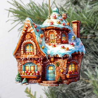 Gingerbread House Wooden Ornaments by G. Debrekht - Christmas Decor - 8100191-2