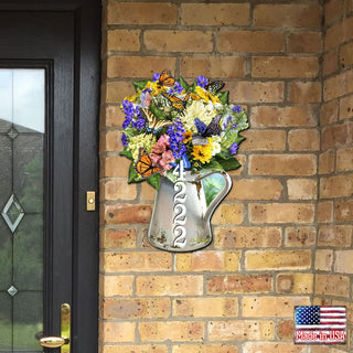 Butterfly Bouquet Personalized House Number Sign by D. Gelsinger - Easter Spring Decor - Handcrafted Wooden Address Sign - MA8461055-1920