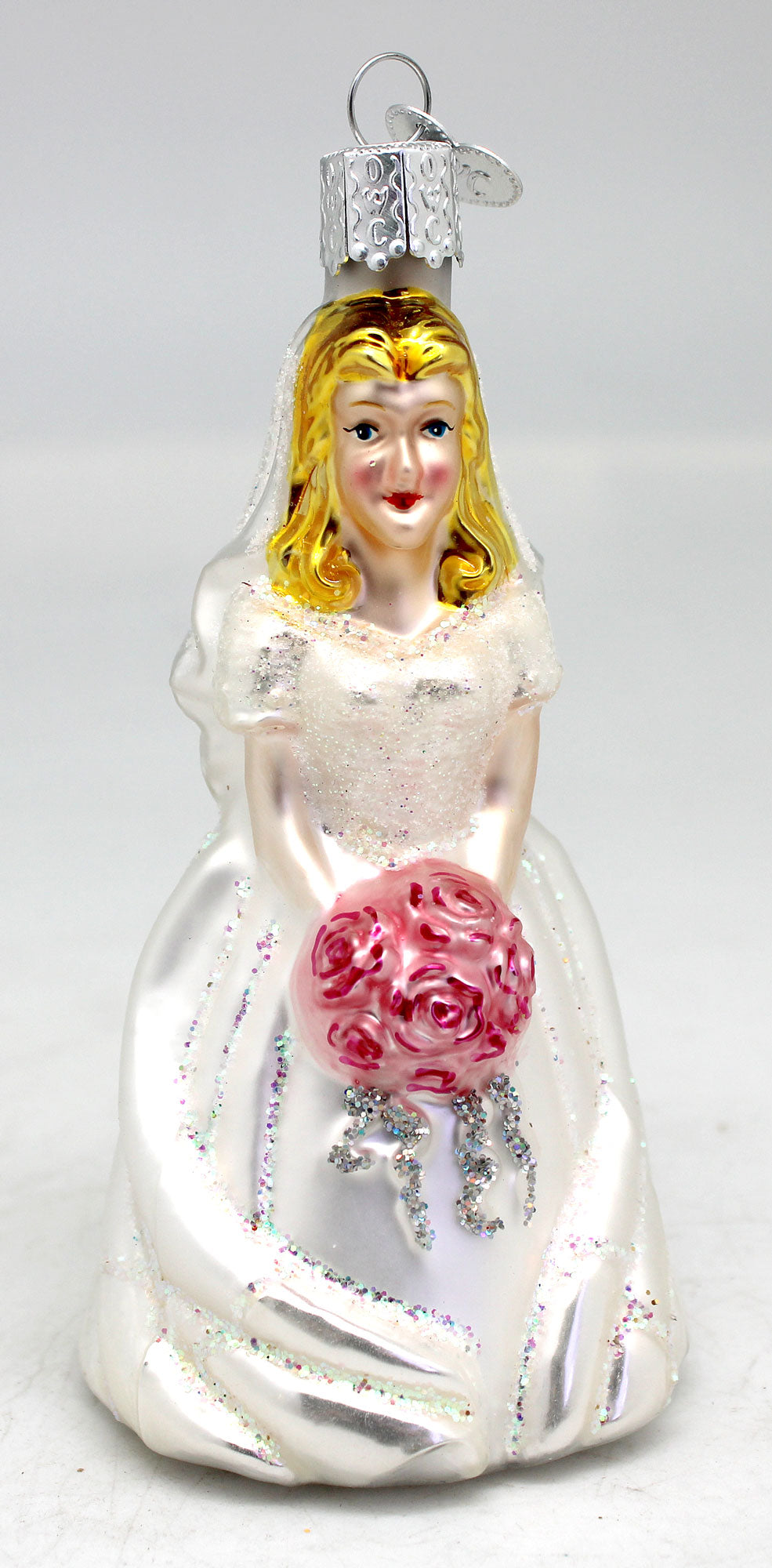 Wedding Ornaments Set of 6 Engagement - Unique Gift Made from Fabric Hand-Embroidered One-of-a-Kind Gift Set by GDeBrekht