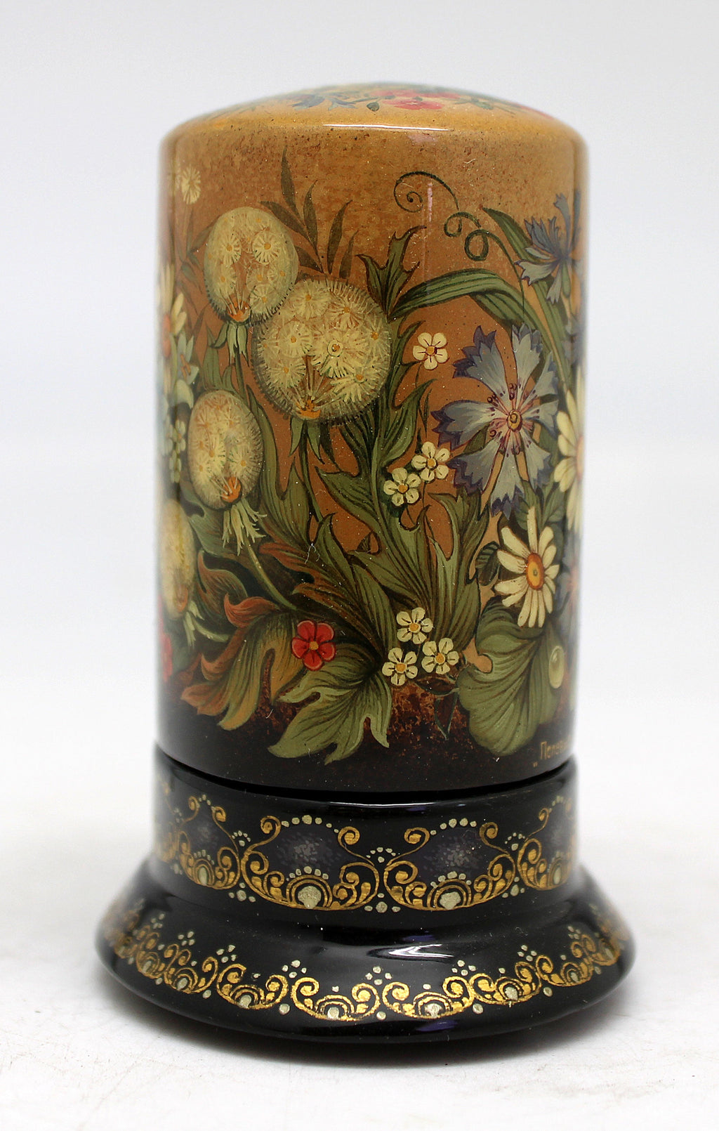 Handpainted One-of-a-Kind Papier Mache Lacquered Miniature Box 3 x 2 x 3.5