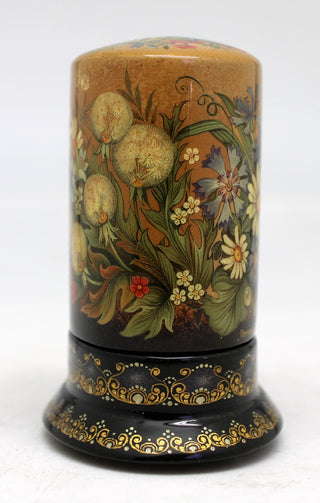 Handpainted One-of-a-Kind Papier Mache Lacquered Miniature Box 3 x 2 x 3.5