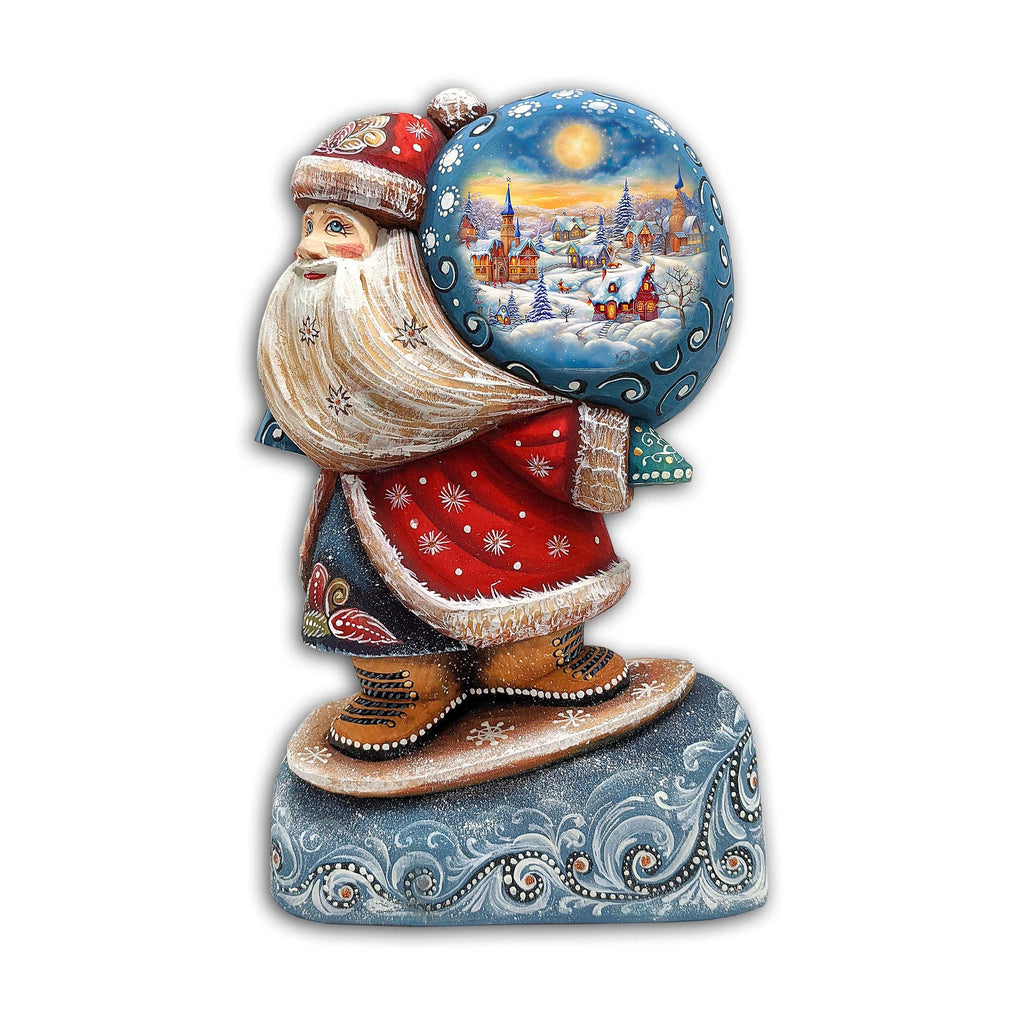 Christmas Night Sack Santa Hand-Painted WOODCARVED Masterpiece by G. DeBrekht - Christmas Decor - 8204015 *** PRE-ORDER - Handmade Just for You! ***