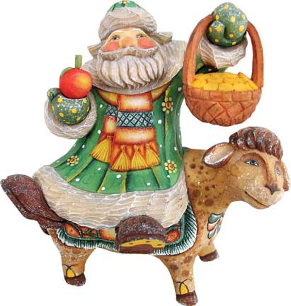 Irish Celtic Santa on Sheep Derevo Collection, Limited Edition Reserve by G.DeBrekht