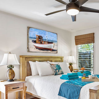 Soundview Beached Boat Wooden Coastal Wall Art by Nature Wonders - Coastal Sea-Life Decor - 95321B