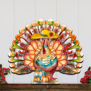 Thanksgiving Turkey Holiday Door Decor by G. Debrekht - Thanksgiving Halloween Decor - 8611055H