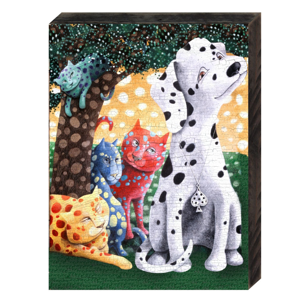 The World We Weave Wooden Wall Art by Laura Seeley - Pets Dog and Cats Decor - 8511119B