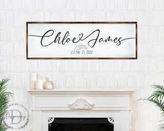 Personalized Family Names - Wooden Wedding Gift - Wall Art - Home Warming Gift - Anniversary Present - Contemporary Gift - Living Room Art - 310319