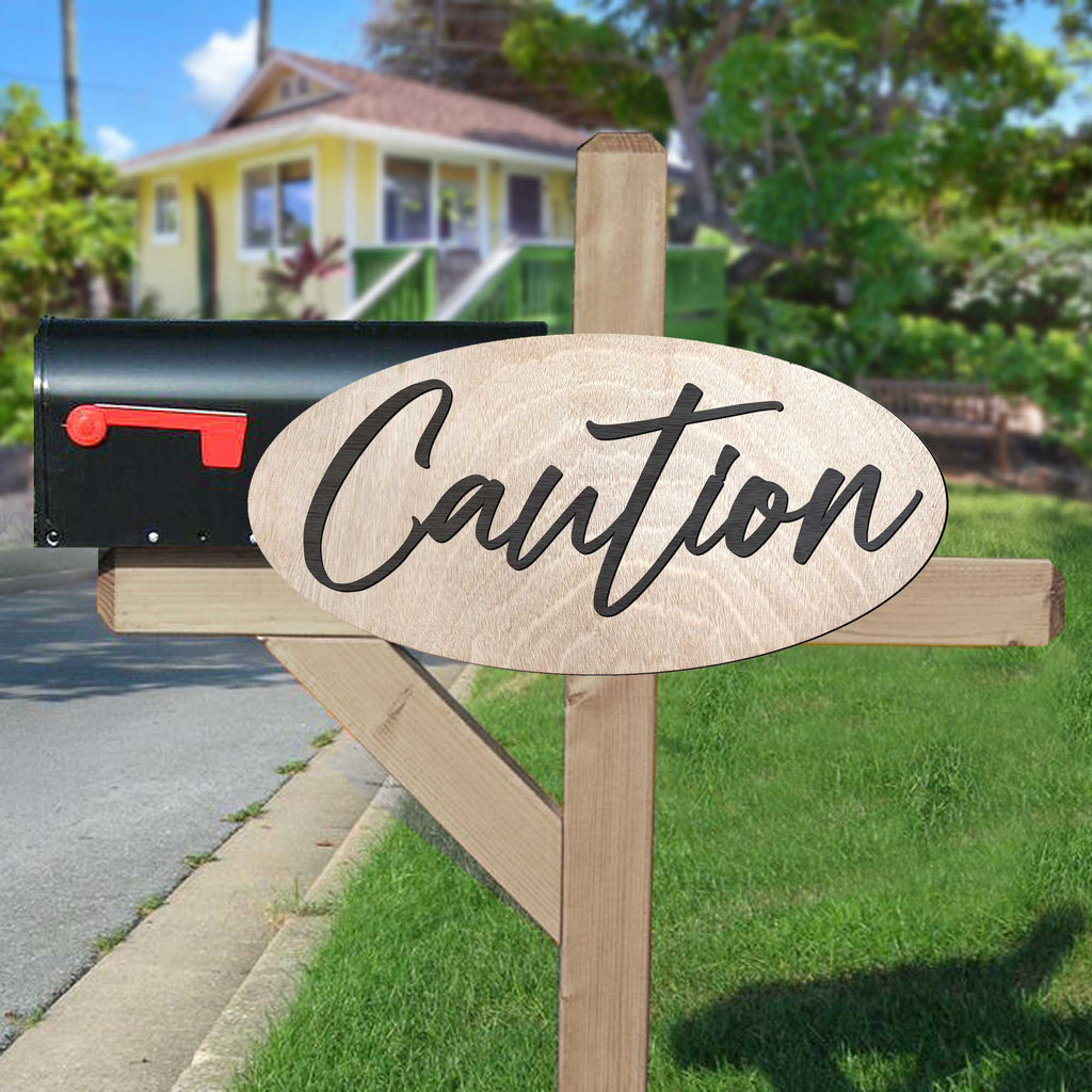 Caution Sign, Warning Sign, Wood Sign, indoor and outdoor Sign, weather resistant Sign, Informational Signs - 320313
