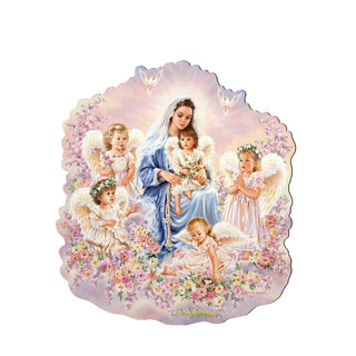 Gift of Love Angel Wreath Door Decor by D. Gelsinger - Nativity Holiday Decor - 8461031H-0108