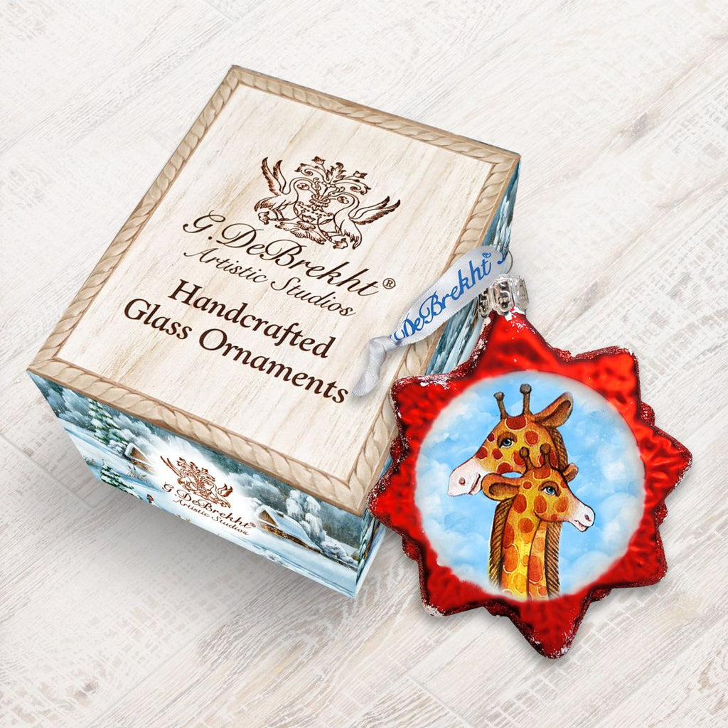 Giraffe Mercury Glass Ornament by G. DeBrekht - Wildlife Holiday Decor - 771016