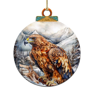 Golden Eagle Majesty Wooden Ornaments by G.Debrekht - Wildlife Holiday Decor - 870062