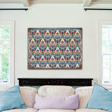 Ponty Wooden Wall Art by G. DeBrekht - Floral Ornamental Decor - 95020B