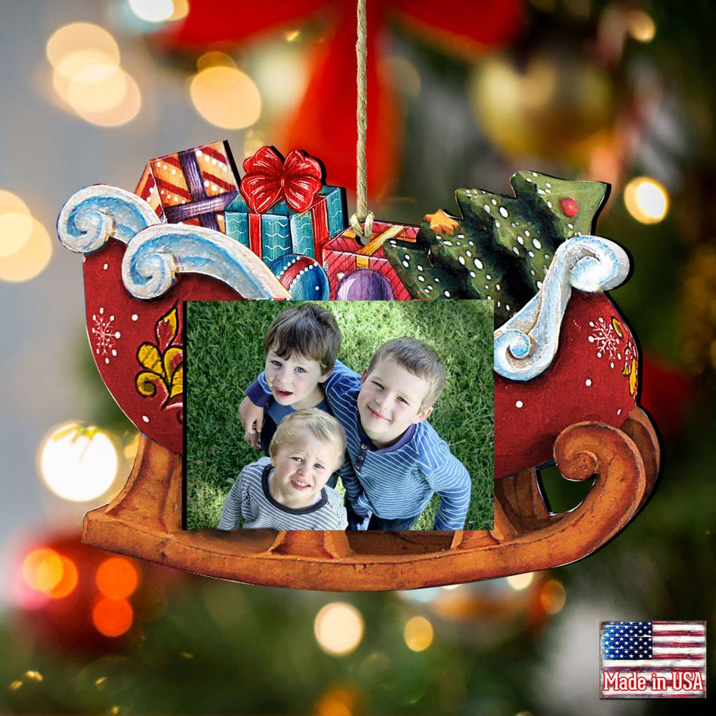 Christmas Gifts Picture Frame Ornaments - Ornament for Photo - Christmas Santa Snowman Decor - 8112047-PF