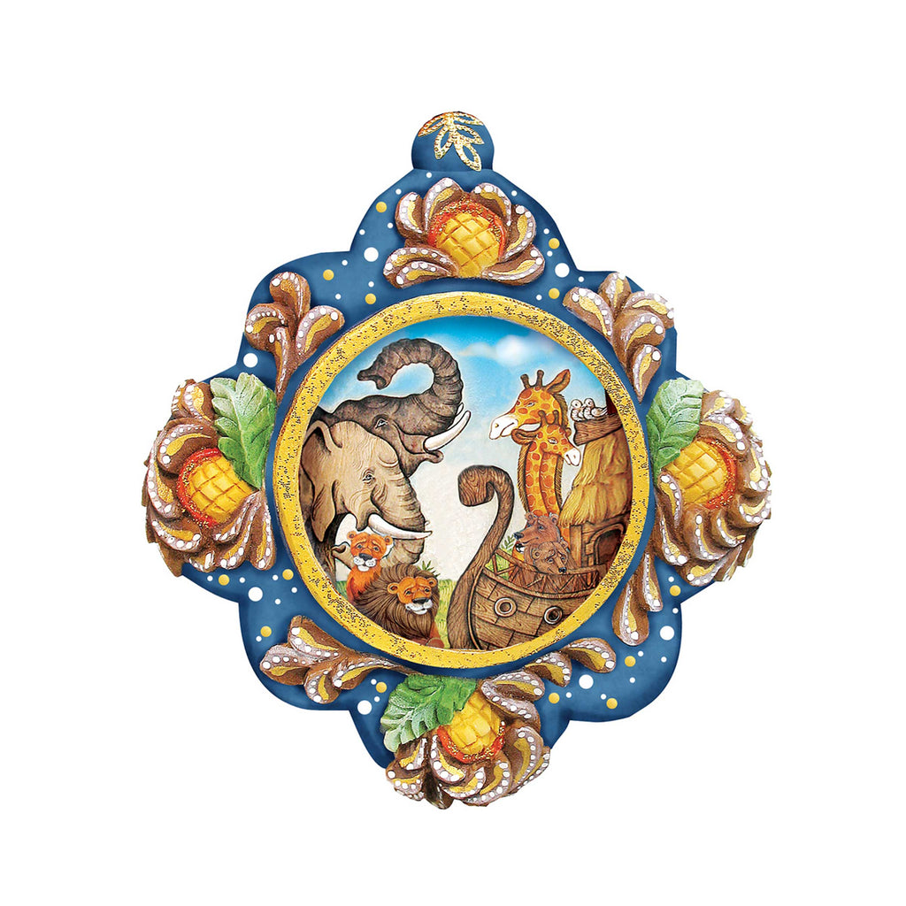Noah's Ark Sculpted Hand-Painted Christmas Ornament by G. DeBrekht - Nativity Holiday Decor - 6102517