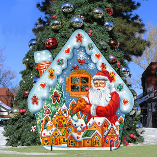 Santa Gingerbread House Life Size Outdoor Holiday Decor by G. DeBrekht - Christmas Decor - 81529214F-XXLG