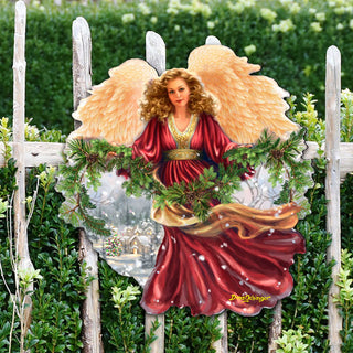 Snowfall Angel Holiday Door Decor by D. Gelsinger - Christmas Decor - 8461068H-DG