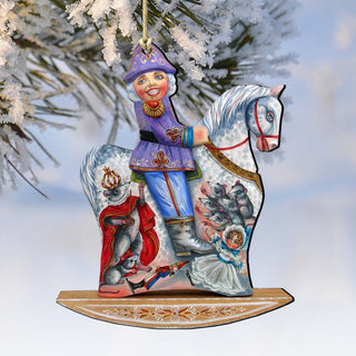 Rocking Nutcracker Wooden Ornaments by G. DeBrekht - Christmas Decor - 8124121