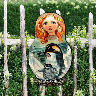 Penguin Matreshka Diminutive Wall Art by G. DeBrekht - Coastal Holiday Decor - 8113811M