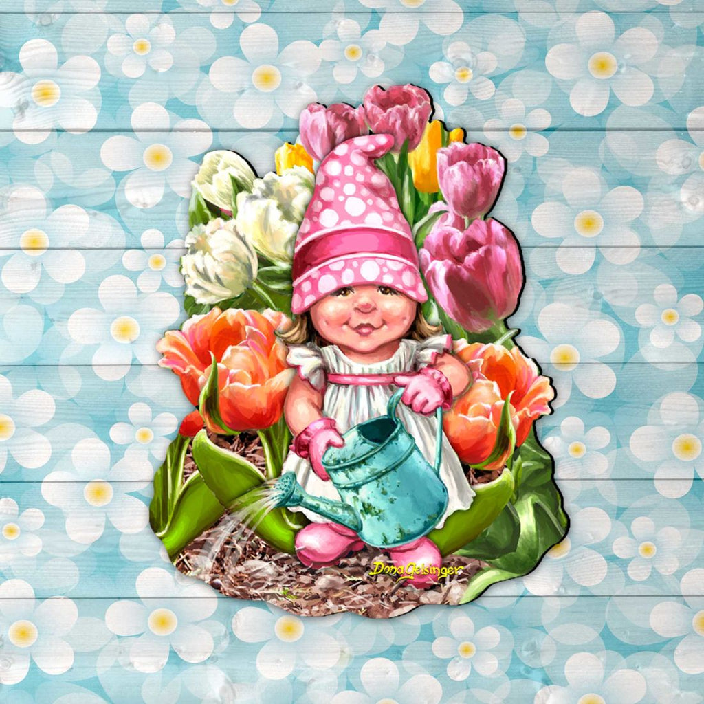 Blossom Gnome Easter Wreath Door Decor by D. Gelsinger - Easter Spring Decor - 8461063H-DG