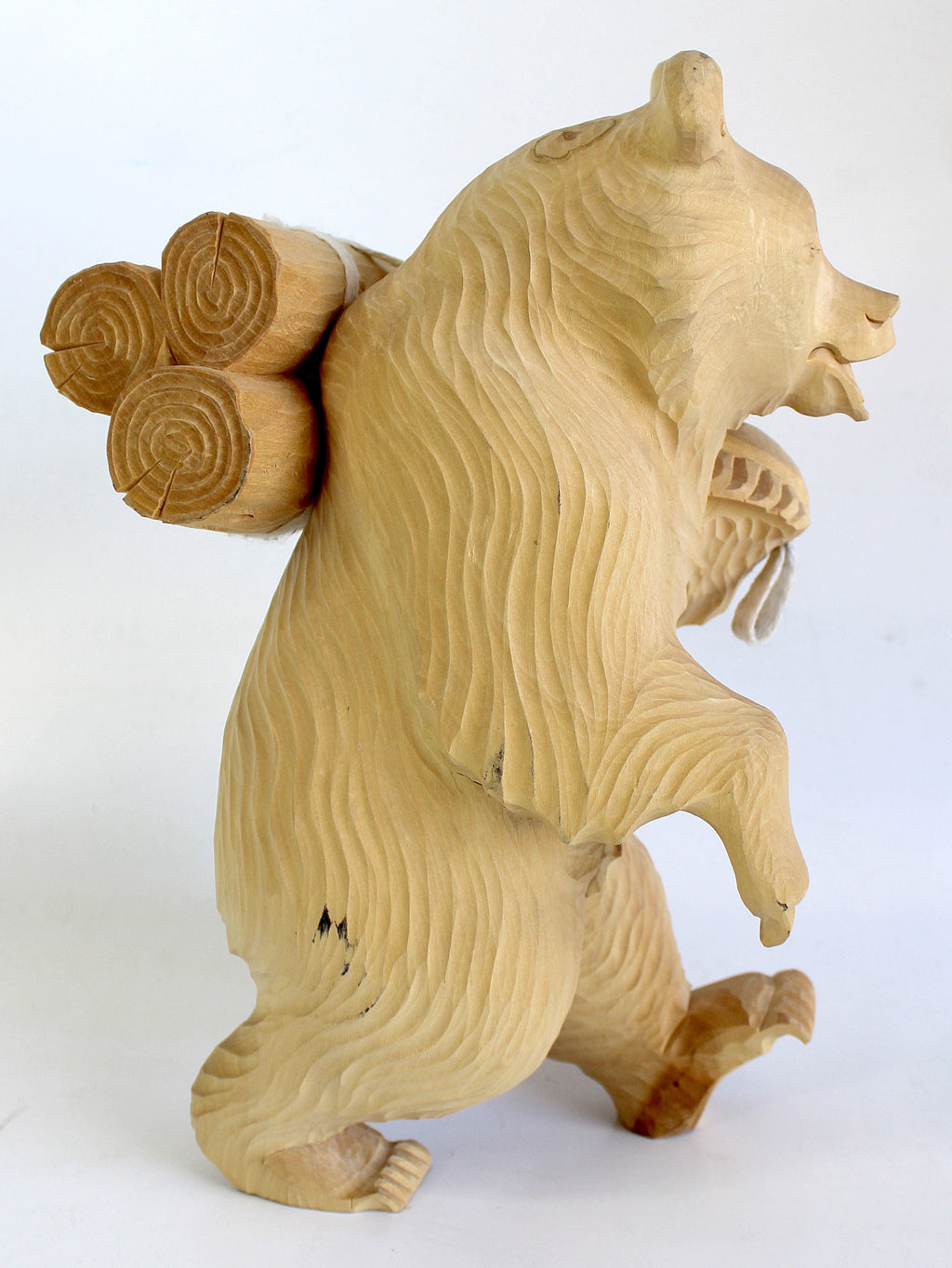 One-of-a-Kind Bear with Woods Wood Carved Figurine 10
